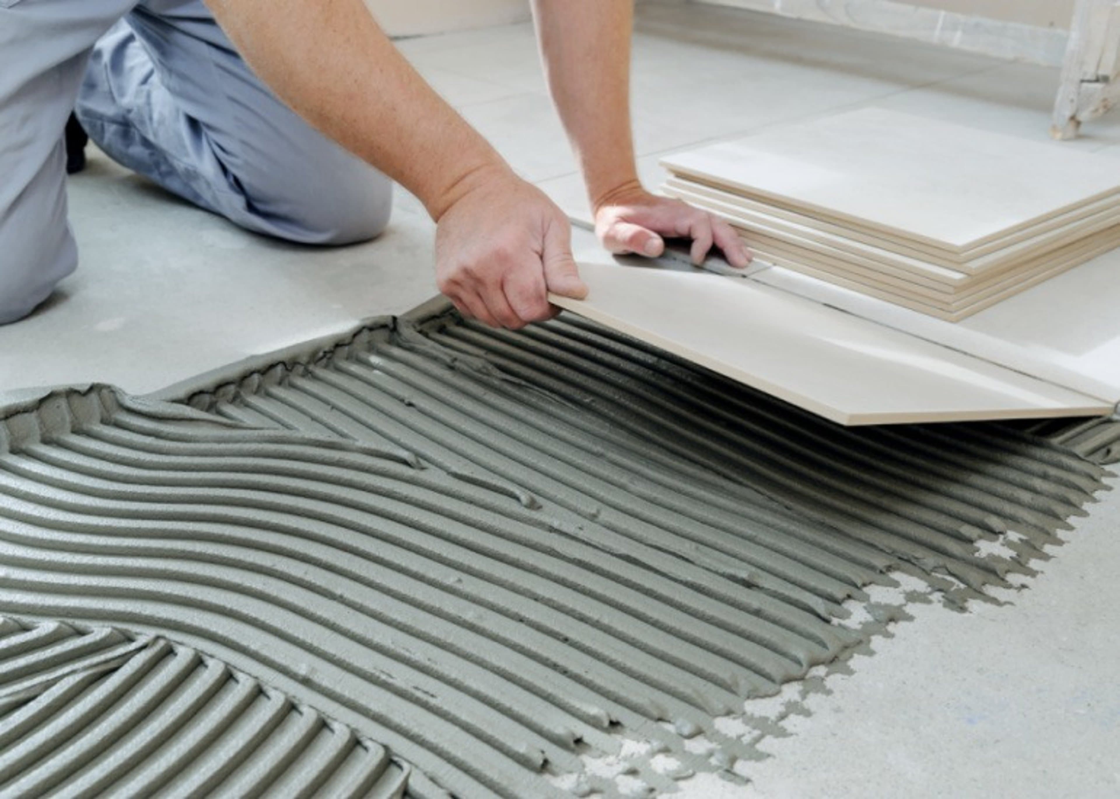 Tile Adhesives in use